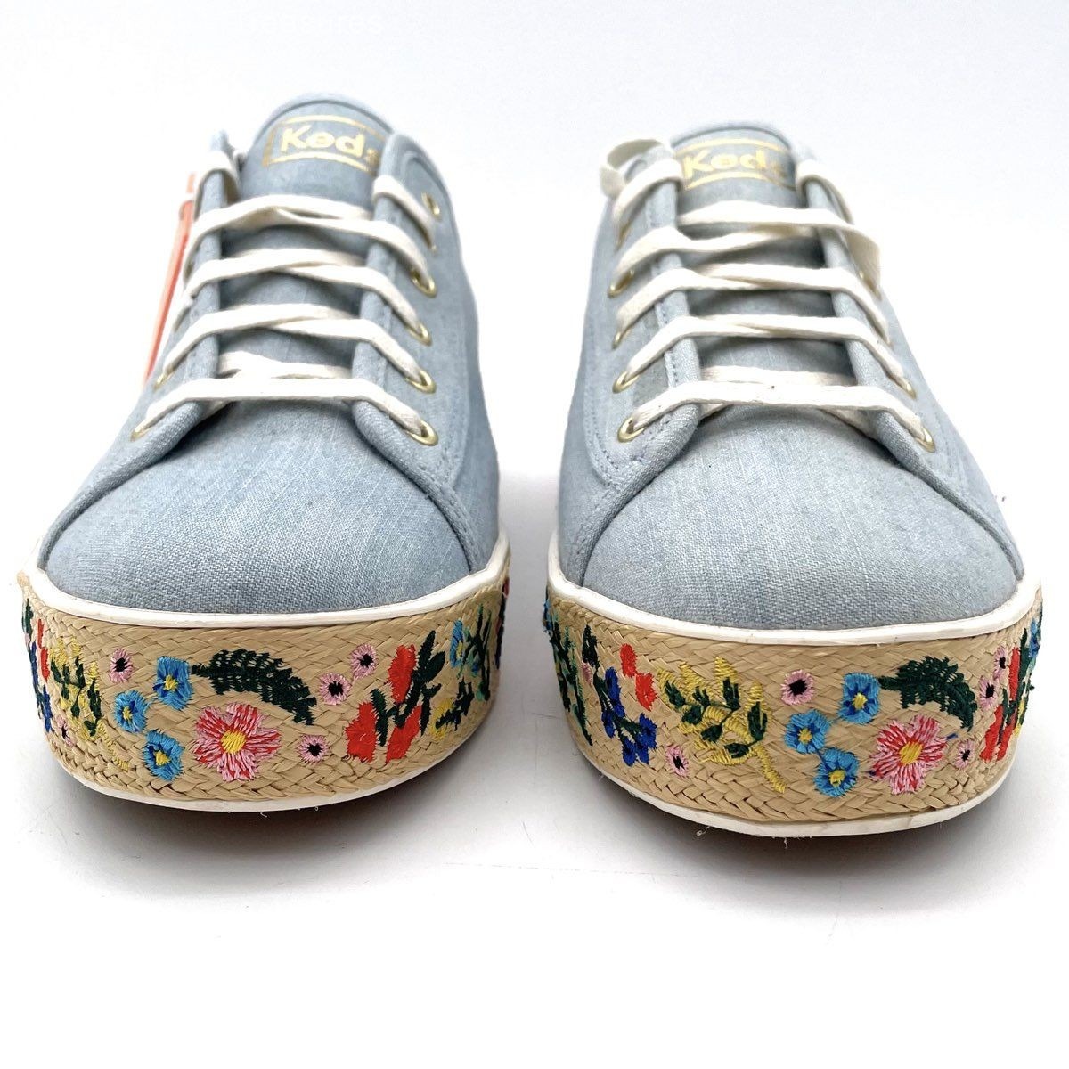 Keds X Rifle Paper Co. Triple Kick Floral Platform Blue Women's Size 10 Nwt — image 3 of 8